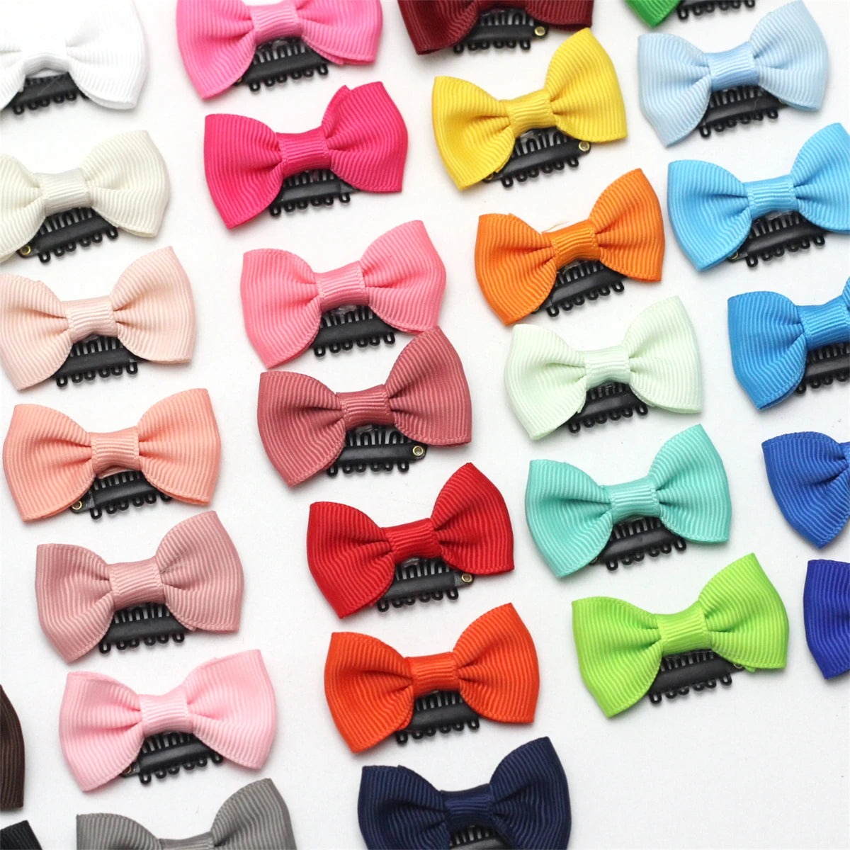 12 Stück/Packung Mädchen kleine Haarspange Baby Schleifen Haarnadeln Säugling Kinder Feine hauchdünne Babyhaar-Mini-Klammer Neugeborenen-Haarschleife