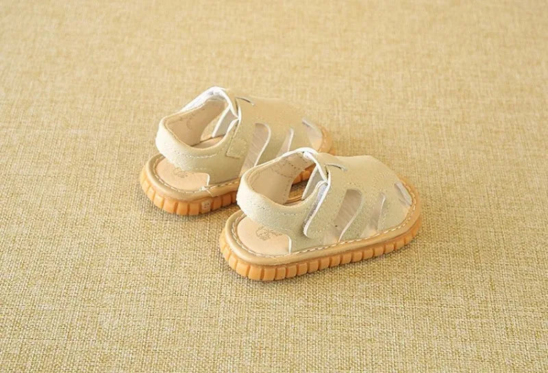 2025 Baby Sandals Toddler Boys First Walkers Newborn Girls First Shoes Indoor Soft Sole Infant Sandals Summer Beach Baby Shoes