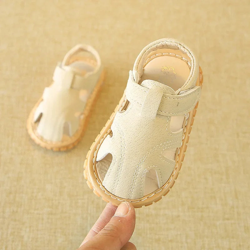 2025 Baby Sandals Toddler Boys First Walkers Newborn Girls First Shoes Indoor Soft Sole Infant Sandals Summer Beach Baby Shoes
