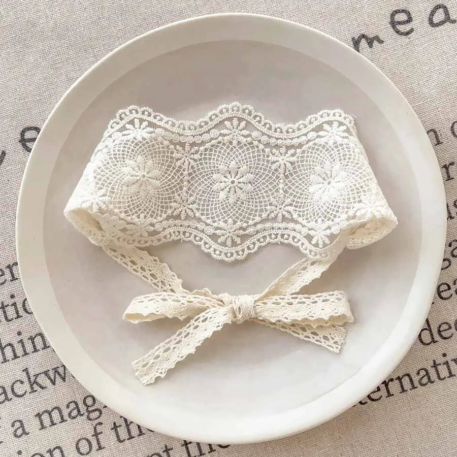 Baby Girl Lace Headbands Cute Flower Embroidered Hair Band Sweet Princess Headband Newborn Hair Accessories Photography Props