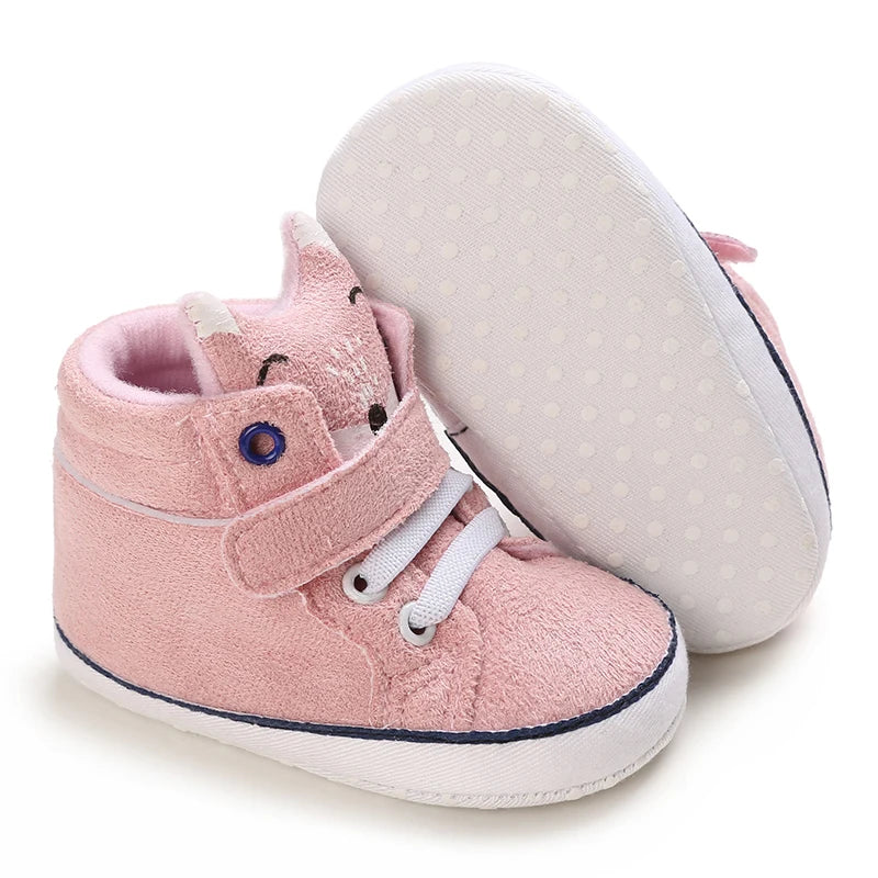 Cartoon Baby Sneakers Baby Boys Girls Canvas Shoes Non-slip Non-slip soft sole Comfortable Soft Unisex Baby Shoes 0-18M