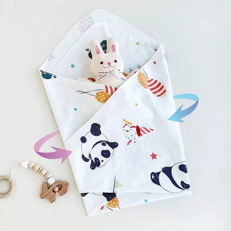 Infant Swaddling Cloth Baby Bath Towel Newborn Bathrobe Cotton Swaddle Blanket for Boy Girl Children's wrap