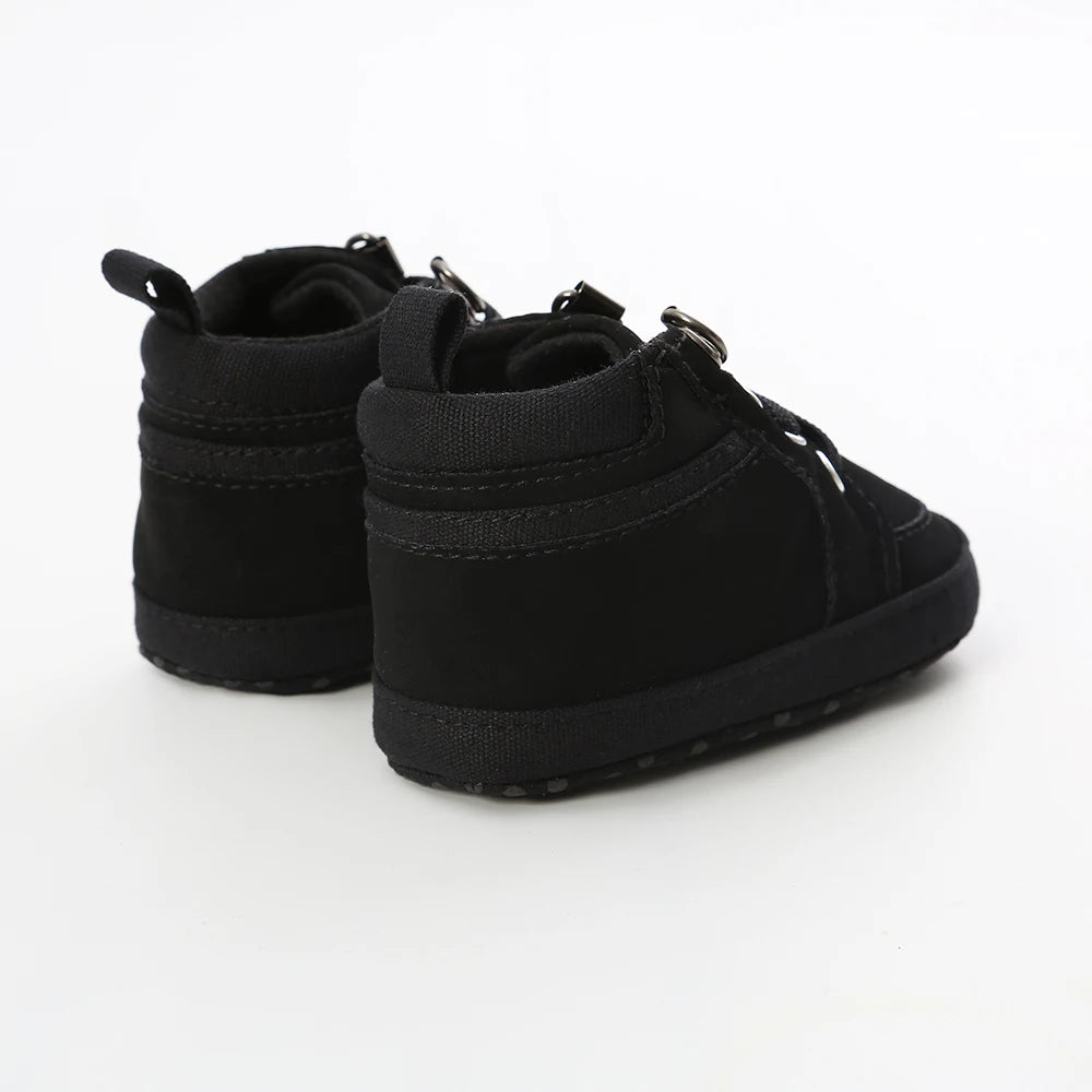 Baby-Sneaker, Kleinkind-Jungen-Mädchen-Sportschuhe, Kleinkind-Freizeitschuhe mit Baumwollsohle, rutschfeste PU-Lauflernschuhe, Krabbelschuhe, Basketballschuhe