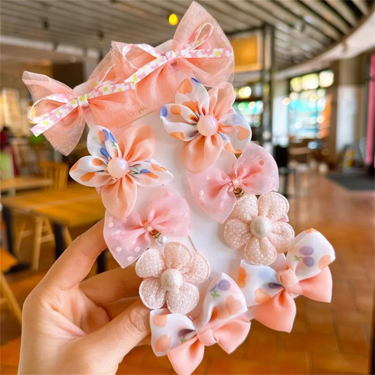 10er-Set süße Schleifen Baby-Haarspangen Spitze Blumen Kinder Mädchen Haarnadeln Haarschmuck Baby BB Clip Geschenke
