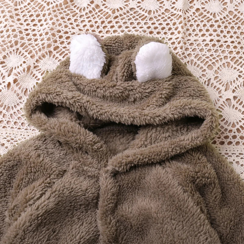 Humor Oso Estilo Cartoon Otoño Invierno Manga Larga Bebés Niños Niñas Monos Peleles Bodys Bebé Ropa