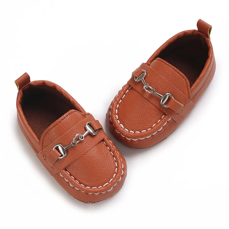 Spring and Autumn British Style Loafers For Babies Aged 0-12 Months Comfortable and Non Slip Walking Shoes