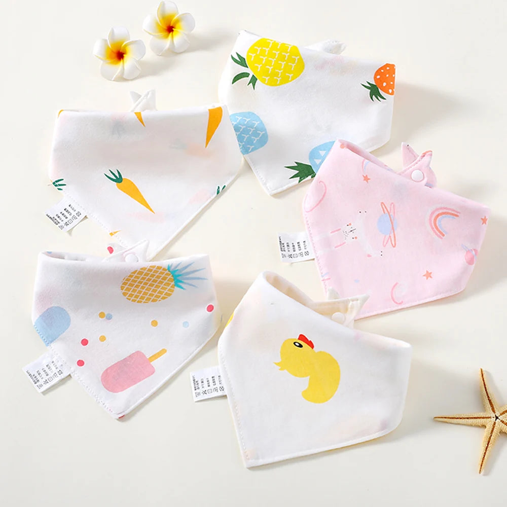 Baby Bibs For Newborn Cotton Summer Thin Saliva Towel Cotton Infant Feeding Bib Triangle Scarf Bibs Absorbent Boy Girl Apron
