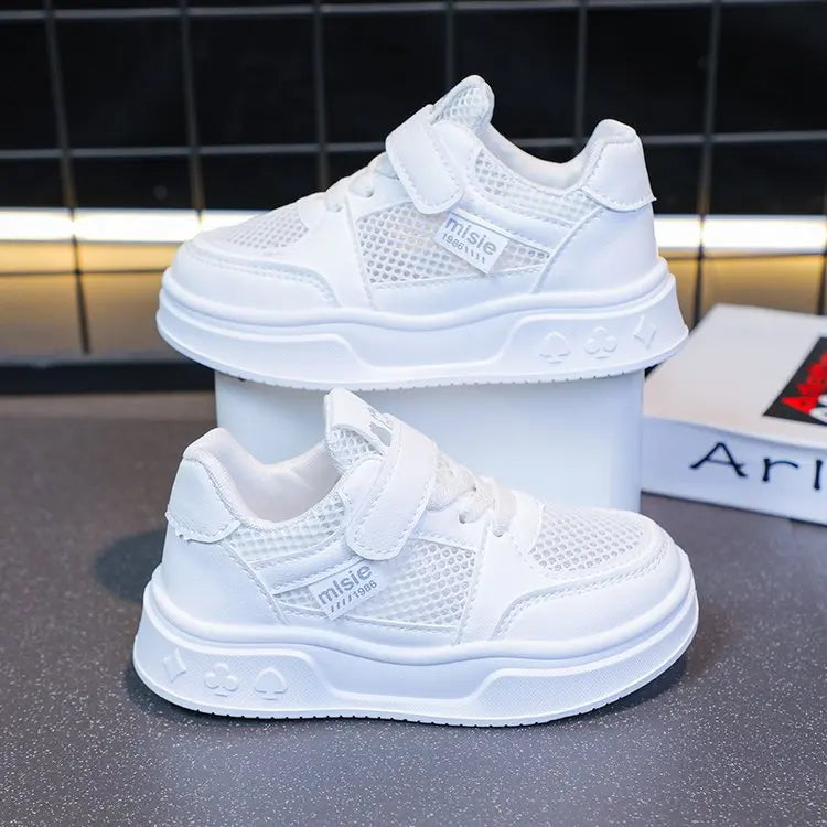 2026 New Leather Kids Running Shoes youngsters teens Casual Fashion Walking Sneakers Breathable Non-slip Girl Tennis Footwear