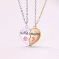 Mom Daughter Pendant Necklace Women's Stainless Steel Choker Necklace Stylish Family Jewelry Mother's Day Gift For Mom
