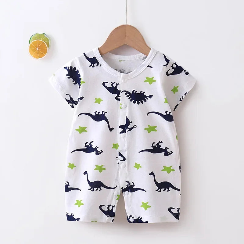 New Baby Newborn Clothes Baby Short-sleeved Jumpsuit 0-2 Years Old Boys Girls Romper Children Wrapping Clothes