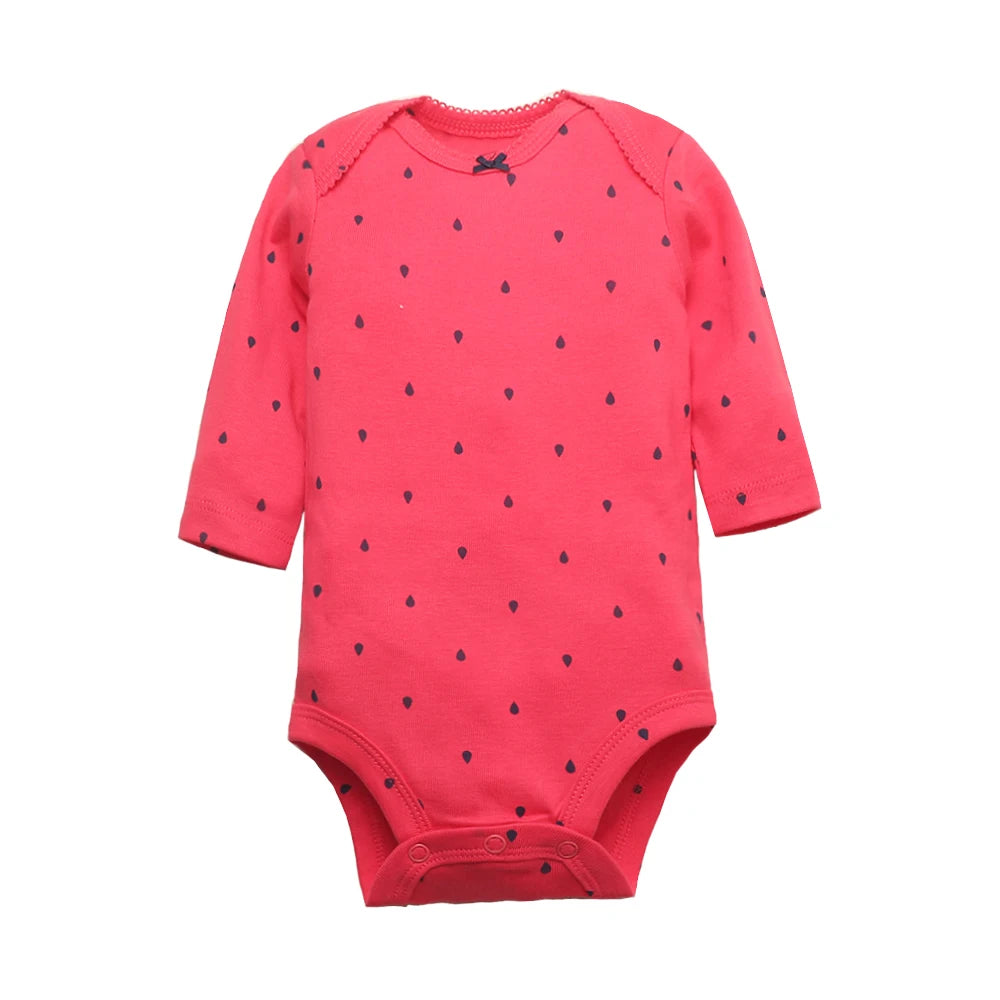 2026 Newborn Baby Girl Clothes Long Sleeve 100% Cotton 5 Pieces/Lot Baby Bodysuits Cartoon Underwear Infant Bebe Clothing 3-24M