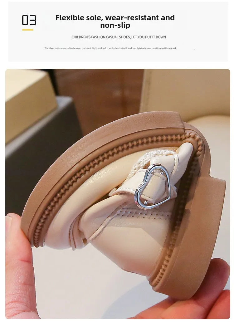 Children Leather Shoes for Girls Fashion Casual Mary Janes with Bow-knot Classic British Style Vintage Retro College Design New