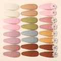 20Pcs Sweet Random Color Hair Clip Flower BB Hairpins Cute Handmade Printing Barrettes Bangs Clip Headwear Baby Hair Accessories