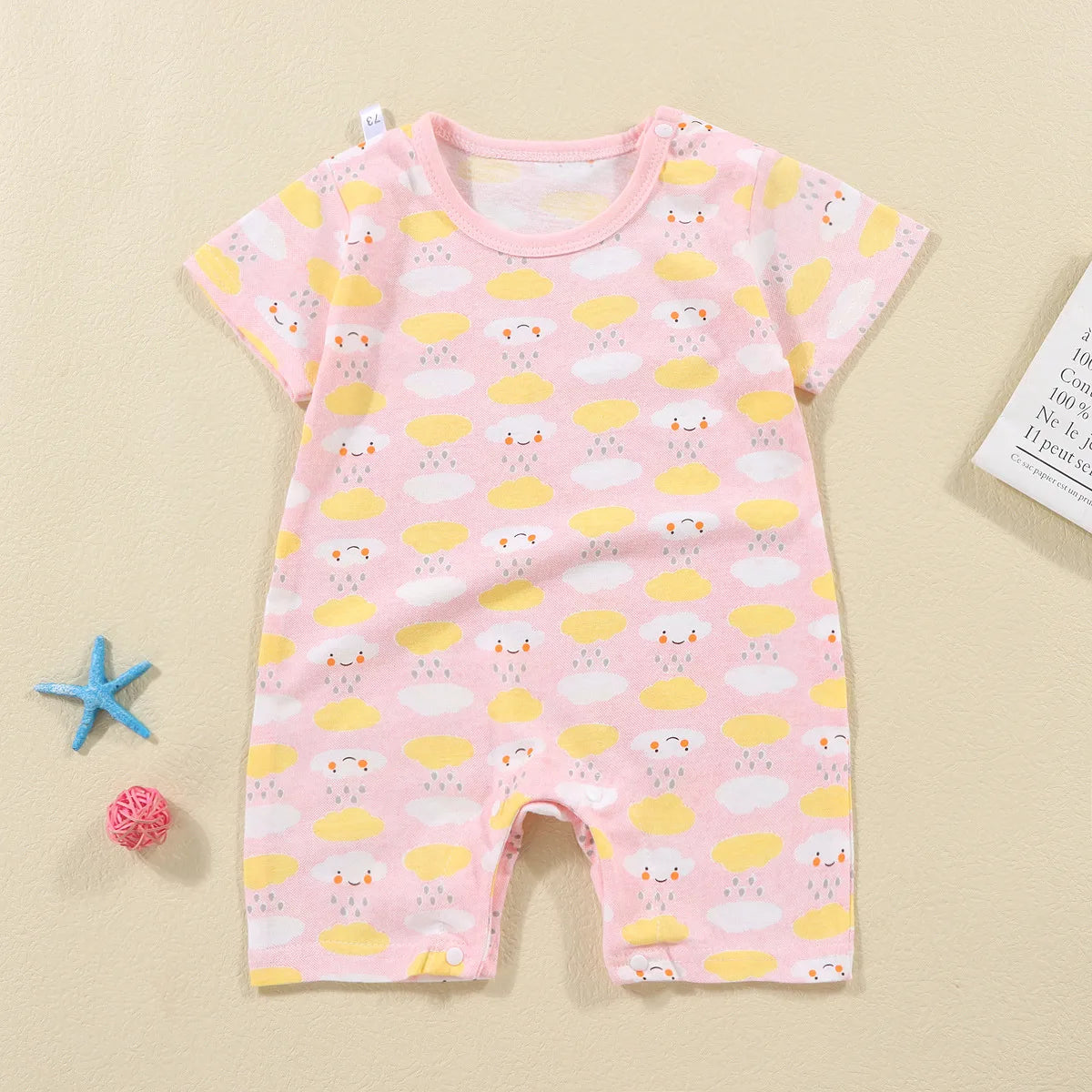 2025 Climbing Clothes Pure Cotton Summer New Version Of Male Baby Thin Female Short Sleeved Children Onesies Kids Clothes