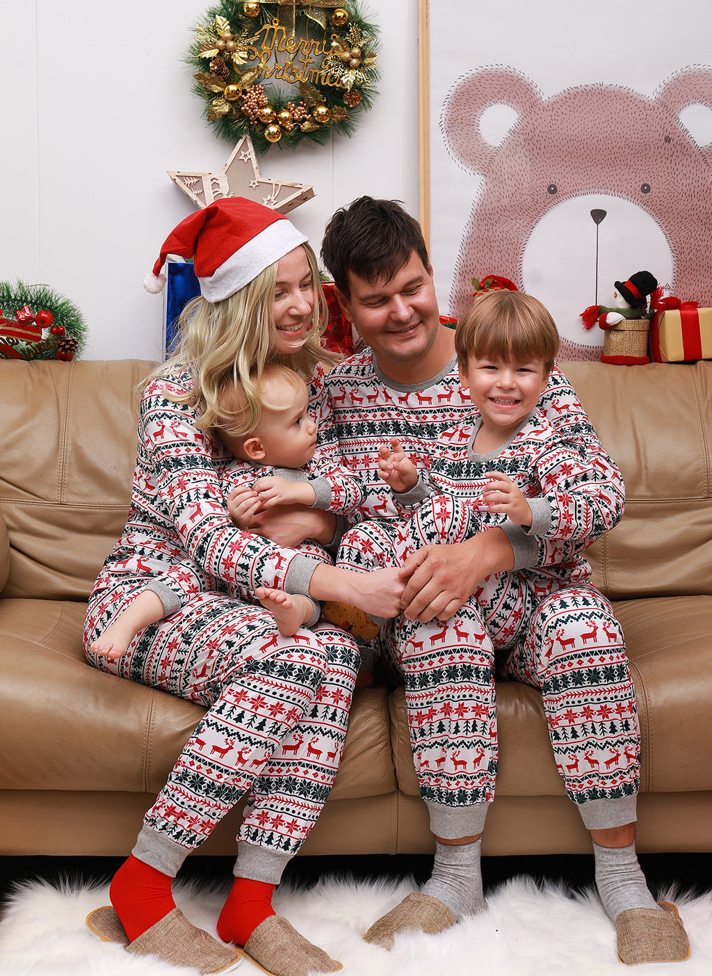 Mother Daughter Father Son Family Look Outfit Baby Girl Rompers Sleepwear Pyjamas 2023 Christmas Family Matching Pajamas
