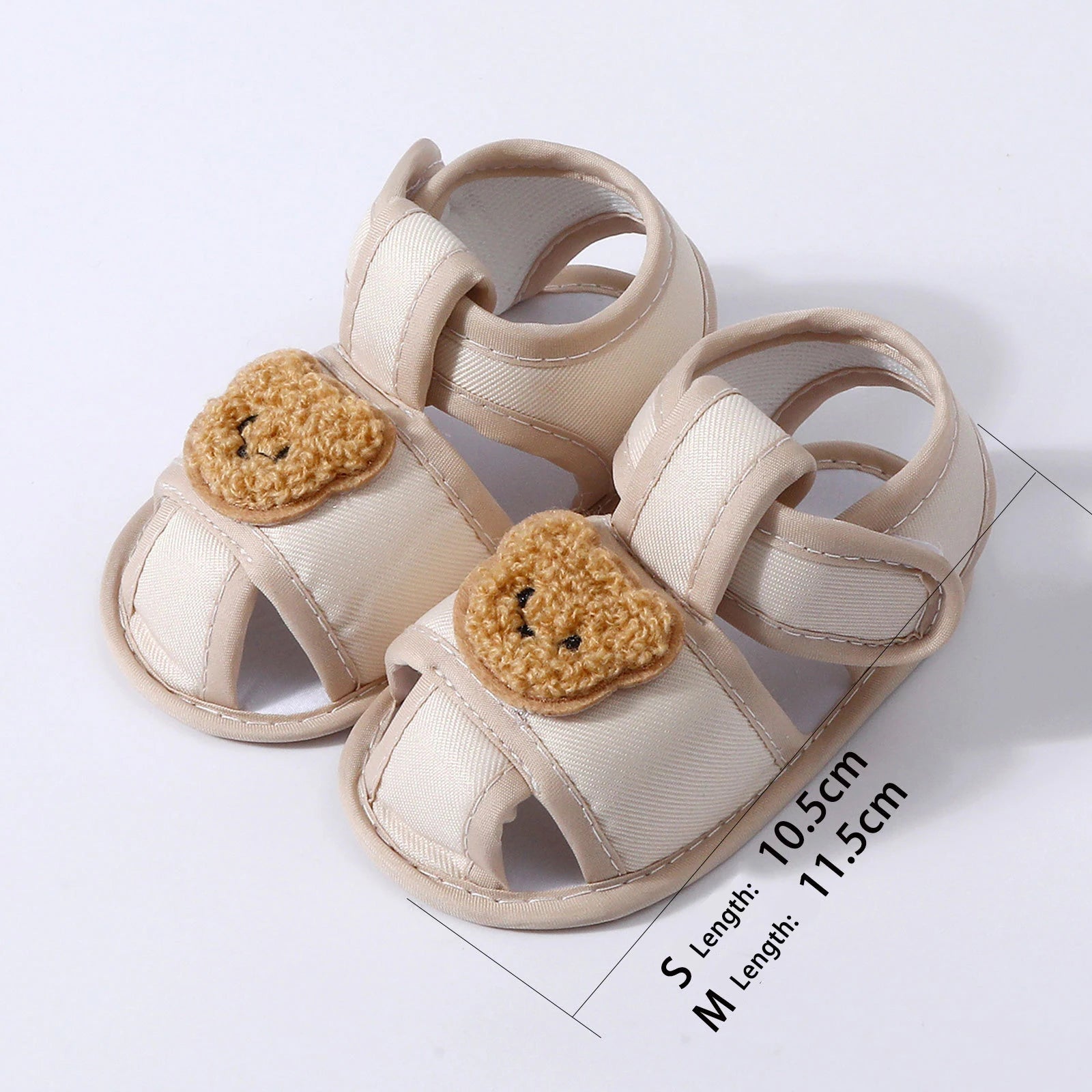 Summer New Toddler Sandals Cute Cartoon Bear Newborn Prewalker Cotton Sandal Soft Baby Girl Non-slip Sole Infant First Walkers