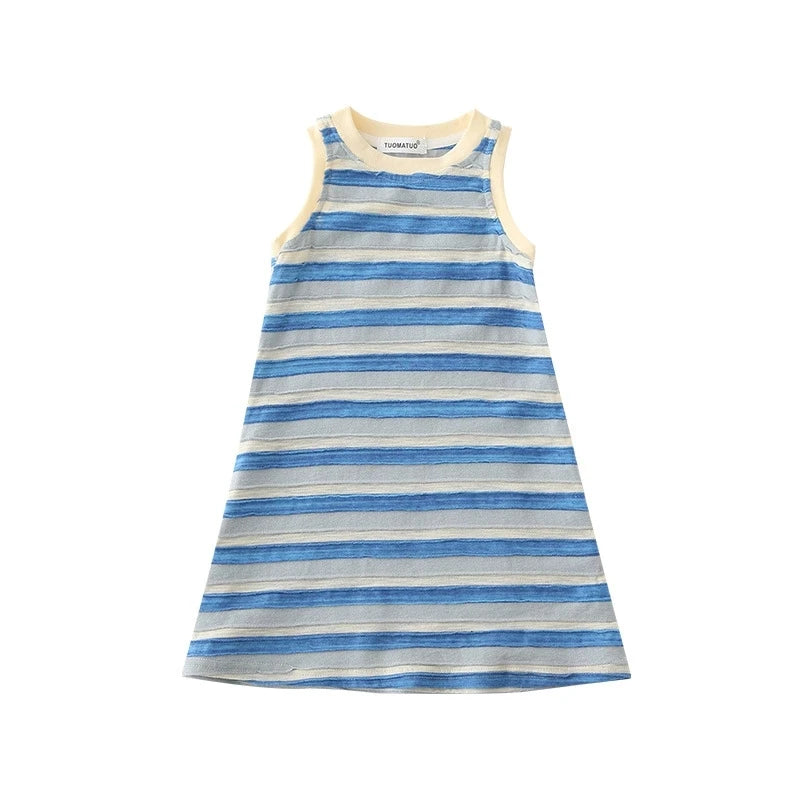 Mommy and Me Dress Family Fashion Summer Set Clothes for Mother  Daughter Stripe Sports Skirt Set Matching Mother Daughter Outfi