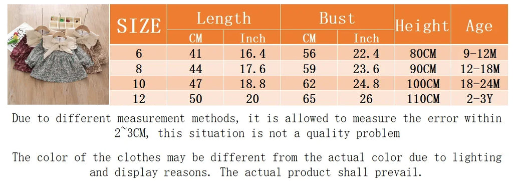 Fall Winter New Girls' Dress Lapel Floral Full Camp Bow Ribbon Lace Pleated Puffy Sleeves Sweet Girls' Dress