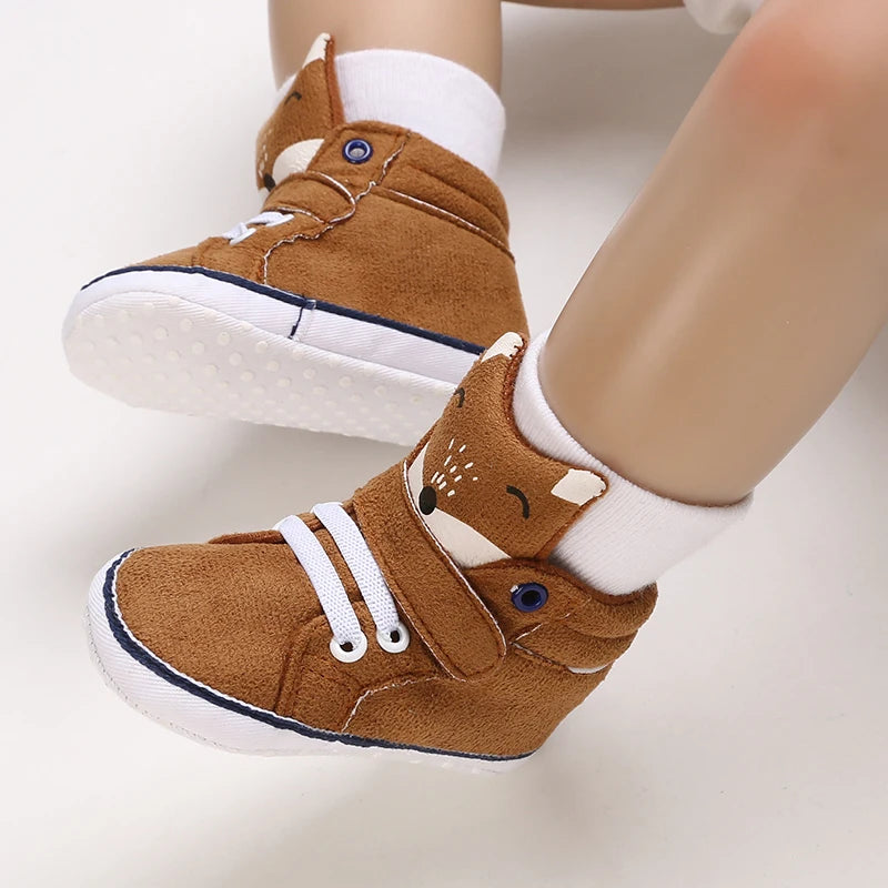 Cartoon Baby Sneakers Baby Boys Girls Canvas Shoes Non-slip Non-slip soft sole Comfortable Soft Unisex Baby Shoes 0-18M