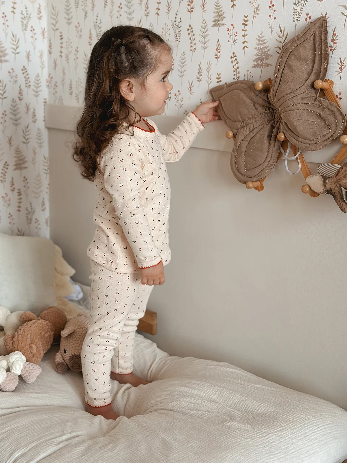 1-6T Kleinkind Baby Mädchen Kleidung Set Sommer 100% Baumwolle Langarm T-Shirt Top Hose Anzug Hauskleidung Stretch 2-teiliges Schlafanzug-Set