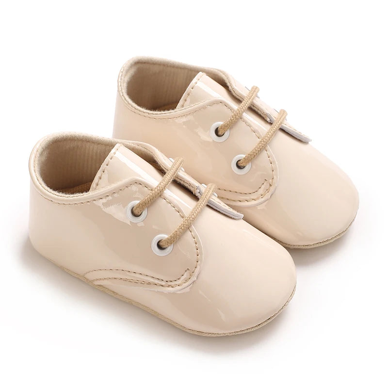 Baby Tie one's Shoes Sneakers Classical Sport Soft Sole PU Leather Shoes Solid color First Walker Newbor Baby Boy Girl Shoes