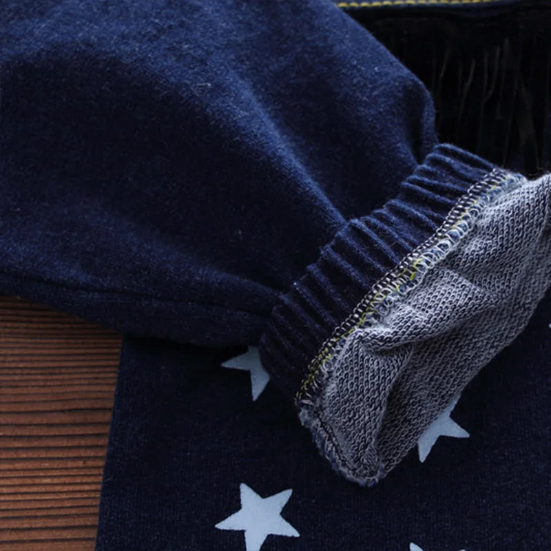 Conjuntos de moda de primavera para niños Ropa para niños 2 piezas conjunto de top y pantalón Abrigo de algodón vaquero + Pantalones vaqueros lisos Conjuntos para bebés niños