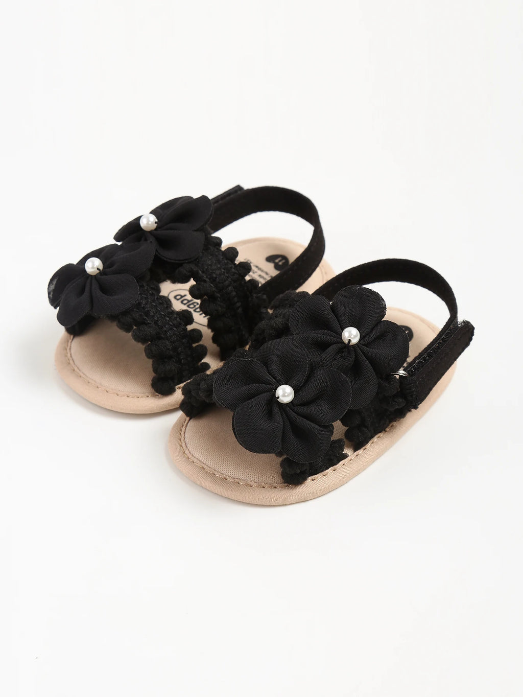 Cute princess baby shoes with spring and autumn small flower soft sole suitable for 0-1 year old babies to wear