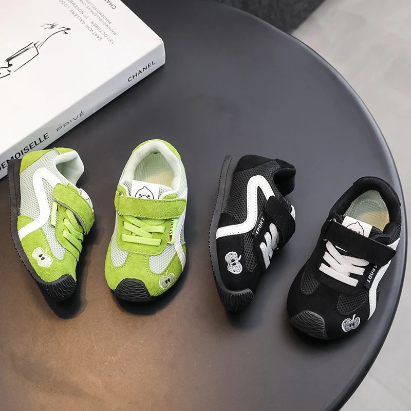 Baby Walking Shoes New Style Girls Retro Style Soft Sole Non Slip Casual Shoes Boys Breathable Versatile Forrest Gump Shoes