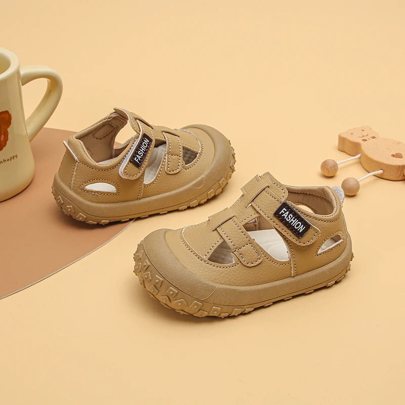 Baby Boys Girls Sporty Sandals 2026 New Summer Toddler Toes Capped Sandals Non-slip Simple Chic Versatile Outdoor Play Barefoot