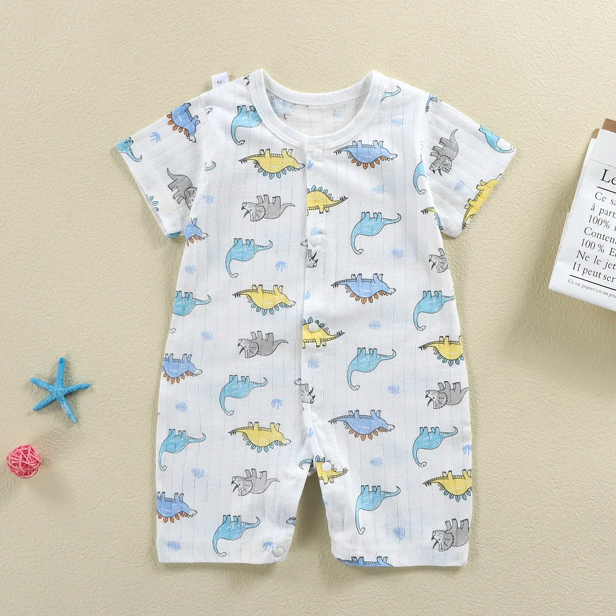 New Baby Newborn Clothes Baby Short-sleeved Jumpsuit 0-2 Years Old Boys Girls Romper Children Wrapping Clothes