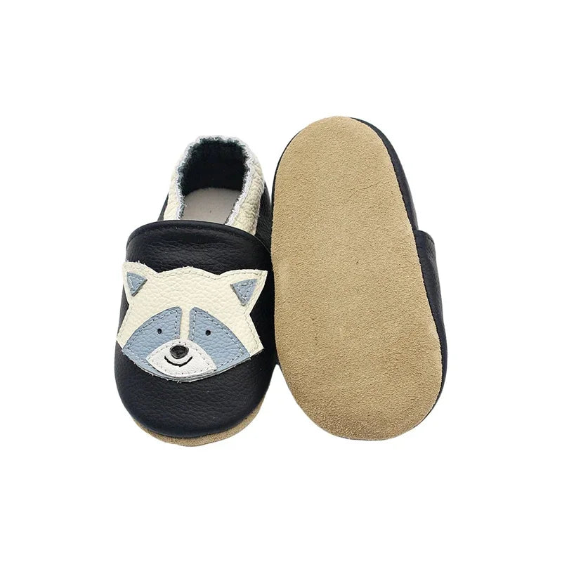 Zapatitos de bebé de piel de vaca suave, patucos para recién nacidos, para bebés, niños y niñas, mocasines pantuflas para primeros pasos.