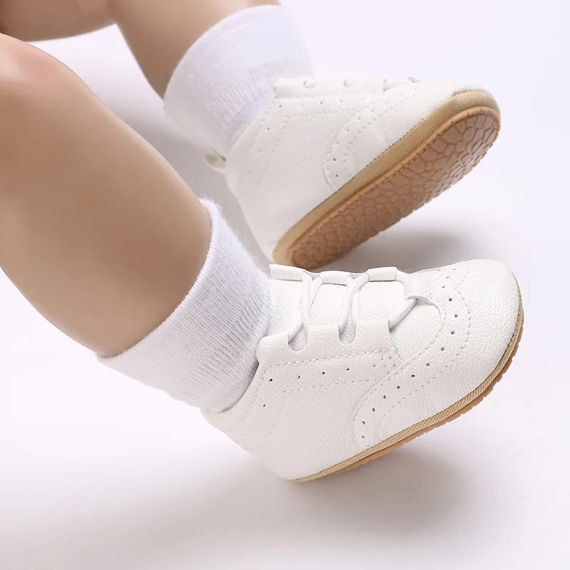 Classic Newborn Baby Shoes White Casual Shoes Boys Girls Shoes Fashion Sneakers Soft Sole Non-Slip Toddler Shoes First Walkers