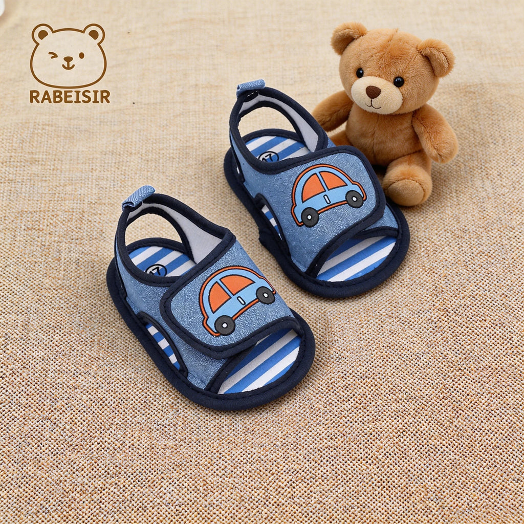 Baby toddler sandals, car soft-soled step shoes, breathable and non-slip, suitable for daily & vacation wear, spring and summer
