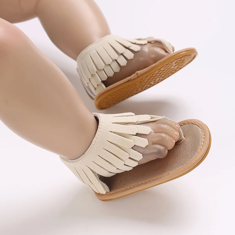 0-18M Baby Walking Sandals - Breathable Anti-Slip Soft Sole Shoes for Newborn Boys & Girls, Summer Infant First Walkers