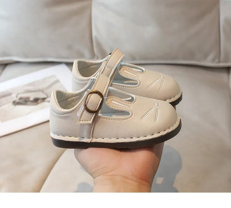 2025 Children Leather Shoes for Girls Spring Autumn New Fashion Korean Style Soft Bottom Anti-slippery Versatile Baby Shoes