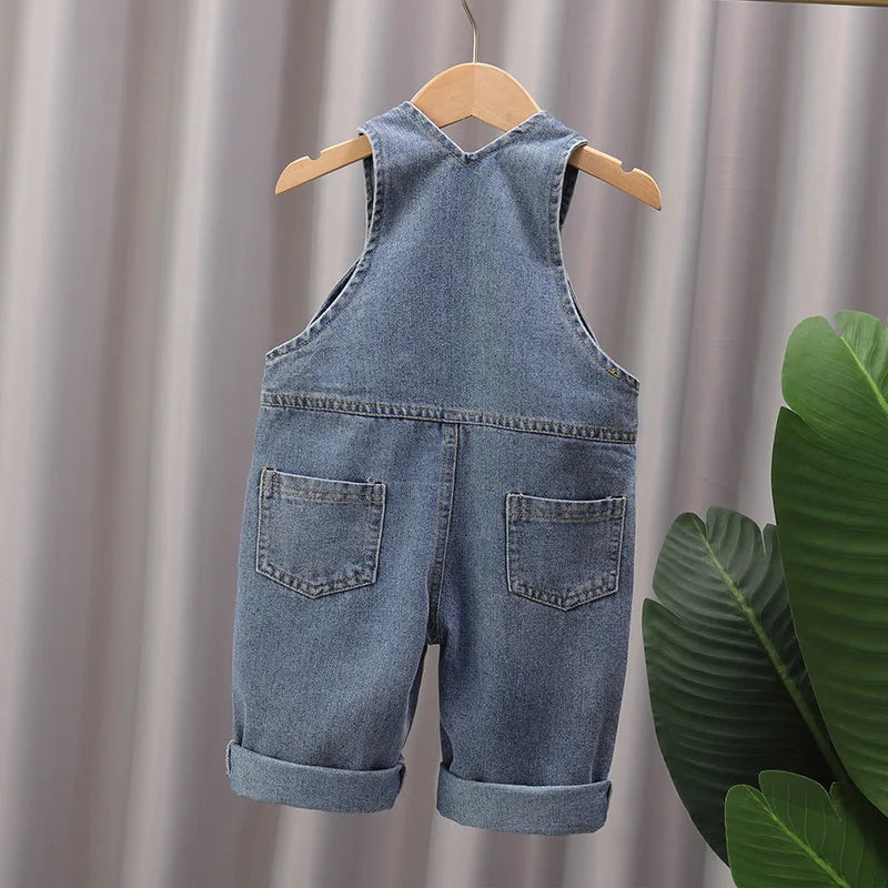 2024 Mode Frühling Herbst Kinder Jumpsuit Jungen Mädchen Cartoon Jeans Latzhose Kinderhosen Fashion Kleinkind Freizeit 0-5 Jahre