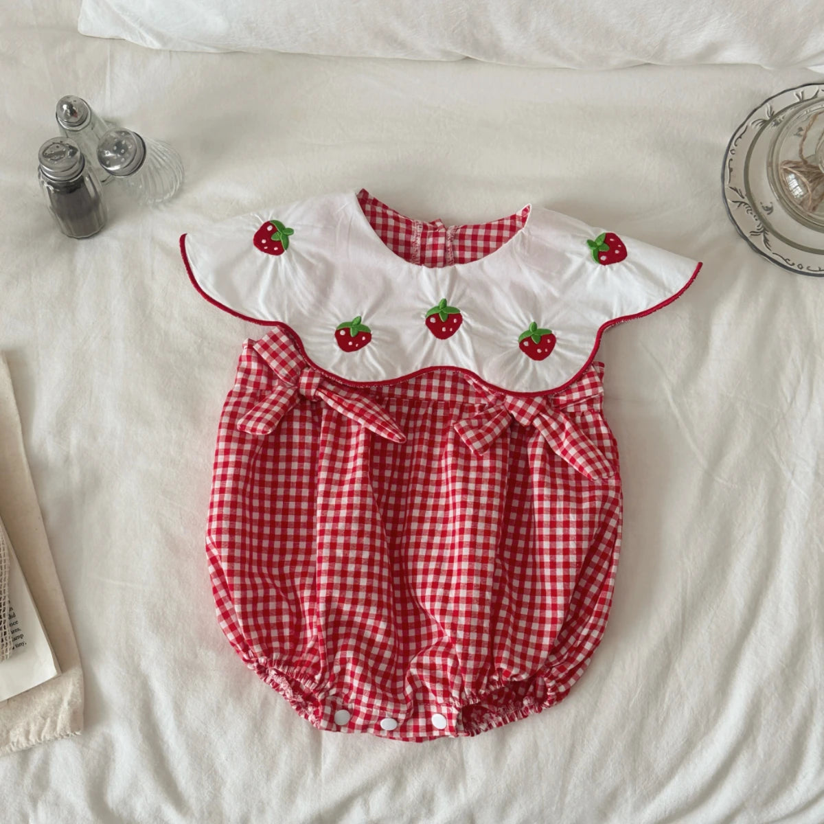 Summer Baby Girls Clothes  Short Sleeve Romper Baby Bodysuit Doll Collar Jumpsuit Outfit Suitable for babies aged 0-18 months