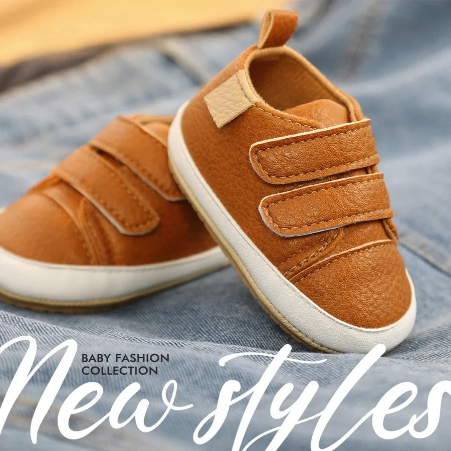 Baby Shoes PU Leather Casual Anti-slip Infant Kids Boys Girls Walking Christening Toddler shoes