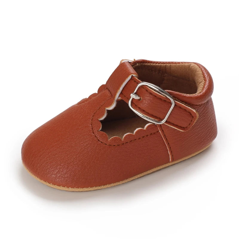 Zapatos de Bebé Clásicos Rayas Cuero Niño Niña Multicolor Suela de Goma Antideslizante Primeros Pasos Mocasines de Bebé