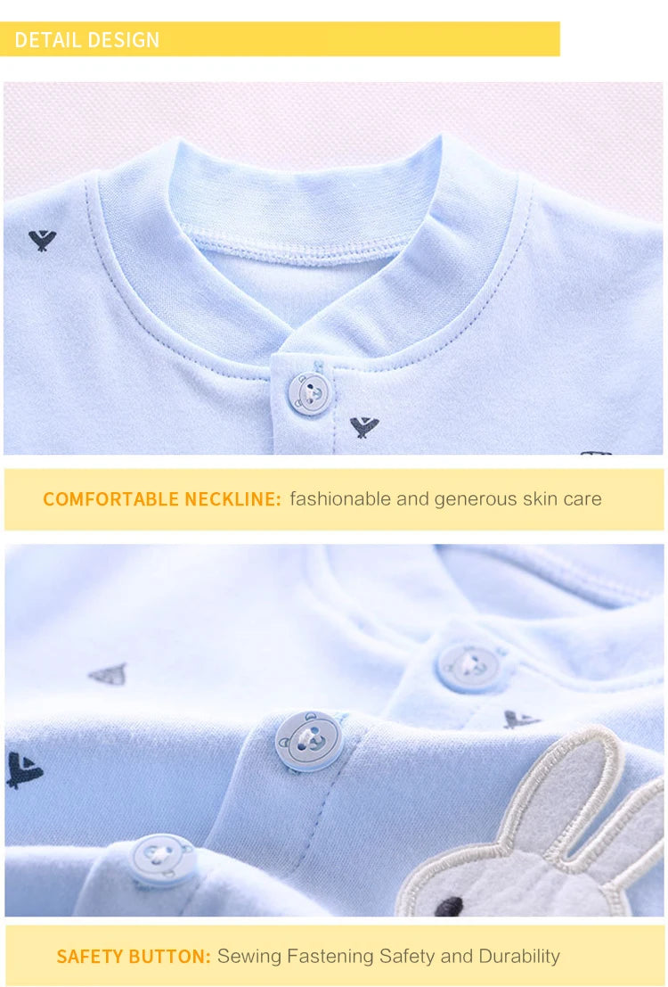Babykleidung Unterwäsche für Kinder Oberteile Hosen Neugeborenen Pyjama Anzug Haus 100% Baumwolle Sets Jungen Mädchen Warme Herbst Kinderkleidung