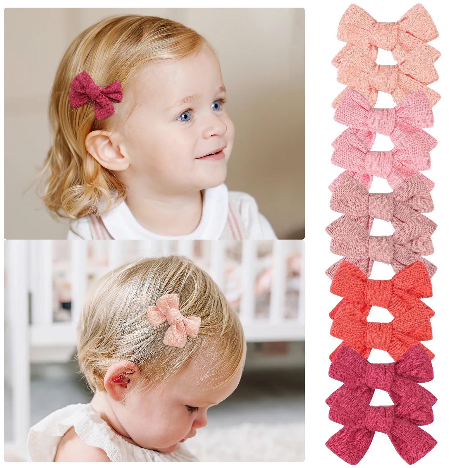20 piezas de lazos para el pelo de bebé, clips para el pelo, accesorios para bebés, infantes, niños pequeños
