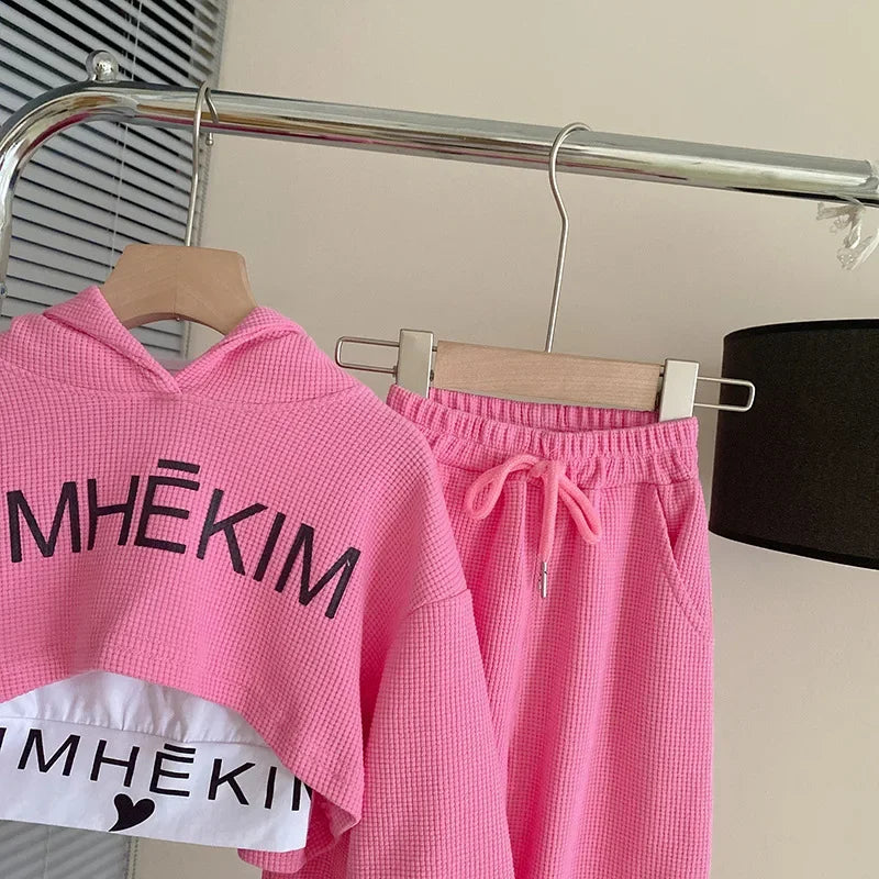 Children's Clothing Sets Letter Print Sweatshirt + Tank Top + Pants 3pcs Baby Girl Clothes for 2 To 7 Years Baby Girl Outfit Set