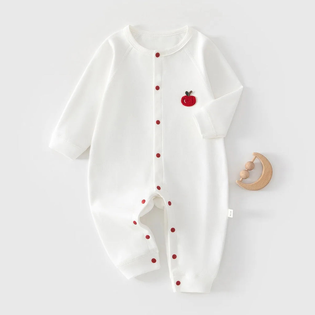 AYNIGIELL 2026 Neuer Baby-Overall einfarbig Hochwertiger Reiner Baumwolle Atmungsaktiver Strampler 0-18 Monate Jungen Mädchen Kleidung