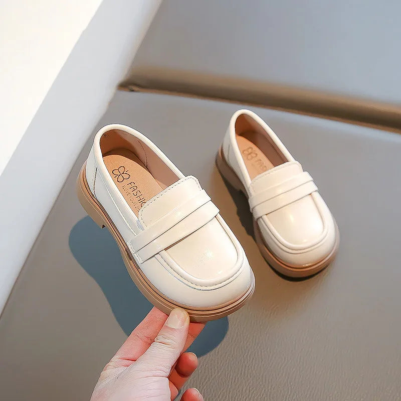 Children Leather Shoes for Boys Girls Kids Loafers Slip-on School Flats Casual Sneakers for Wedding Formal Occasions Party 23-35