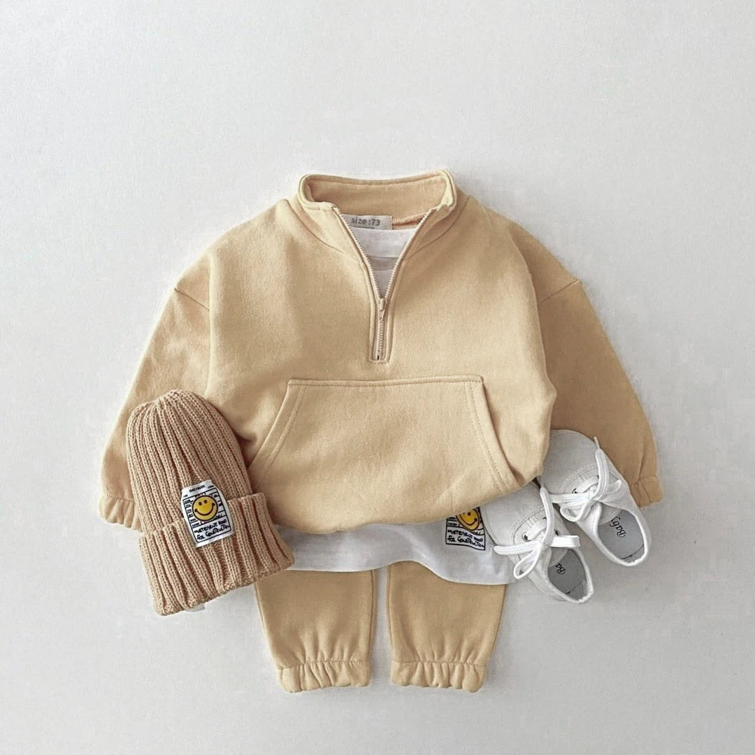 Baby Jungen Mädchen Kleider Set Säugling Kinder Baumwolle Oberteile Jacke Hose Anzug Kleinkind Jungen Sweatshirt Hosen Kleidung 2tlg/Set Trainingsanzug