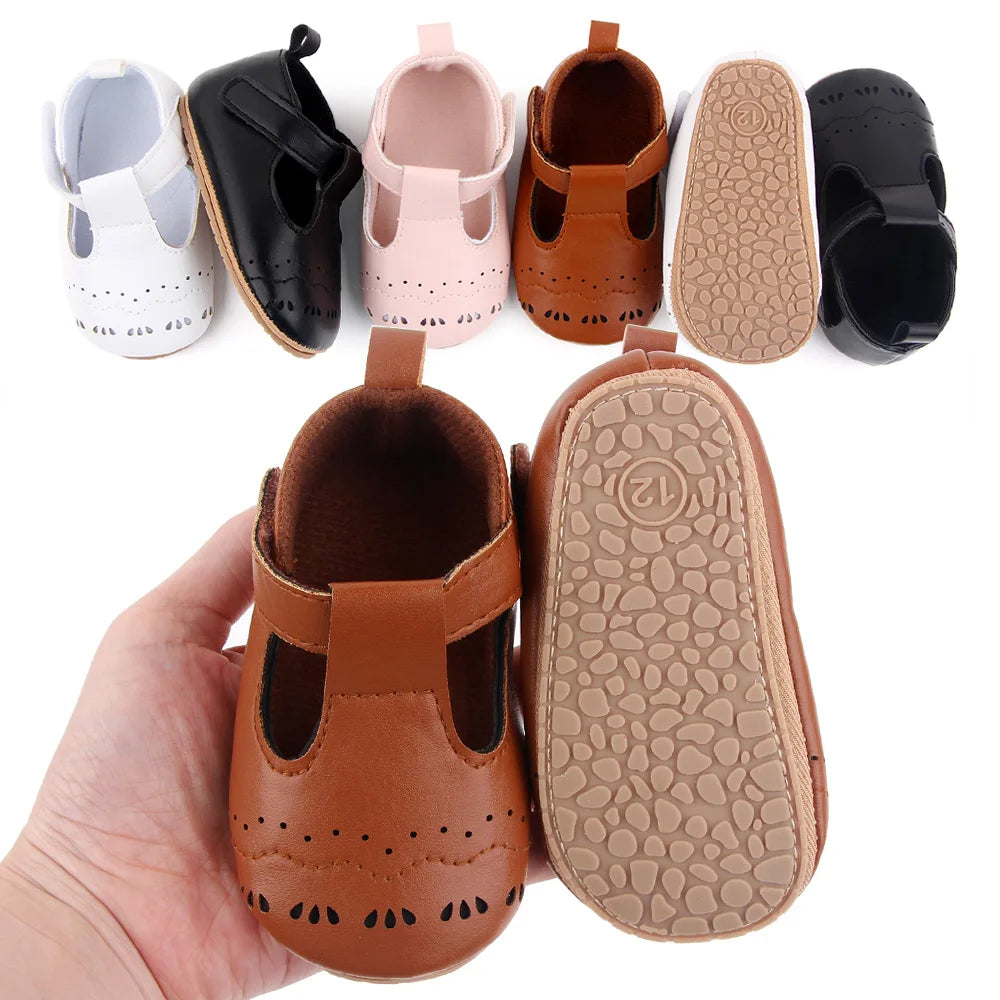 Baby PU Shoes Soft PU Leather and TPR Sole Anti-slip Design for Baby Boys and Girls Prewalking Shoes High Quality Infant Sandals