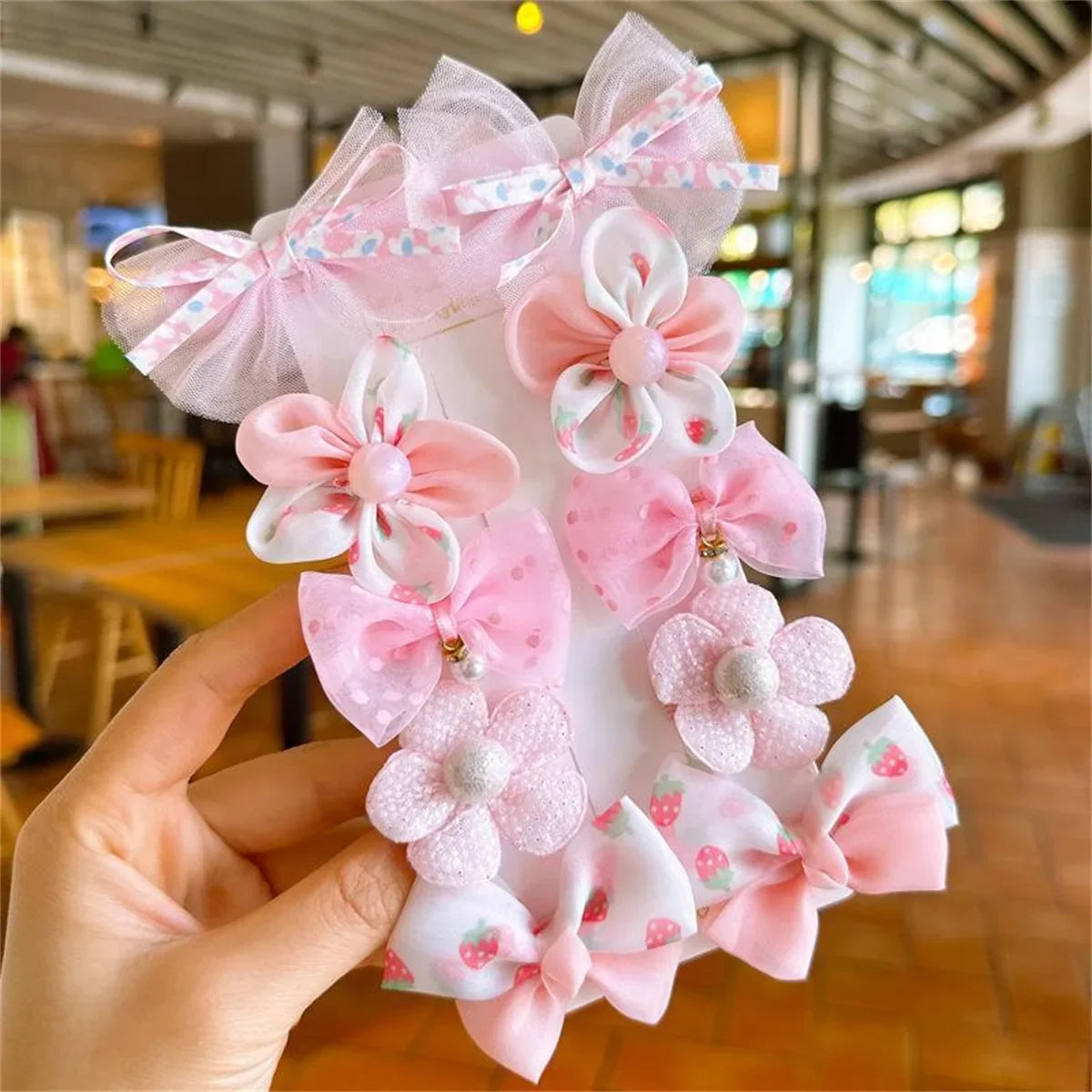 10er-Set süße Schleifen Baby-Haarspangen Spitze Blumen Kinder Mädchen Haarnadeln Haarschmuck Baby BB Clip Geschenke
