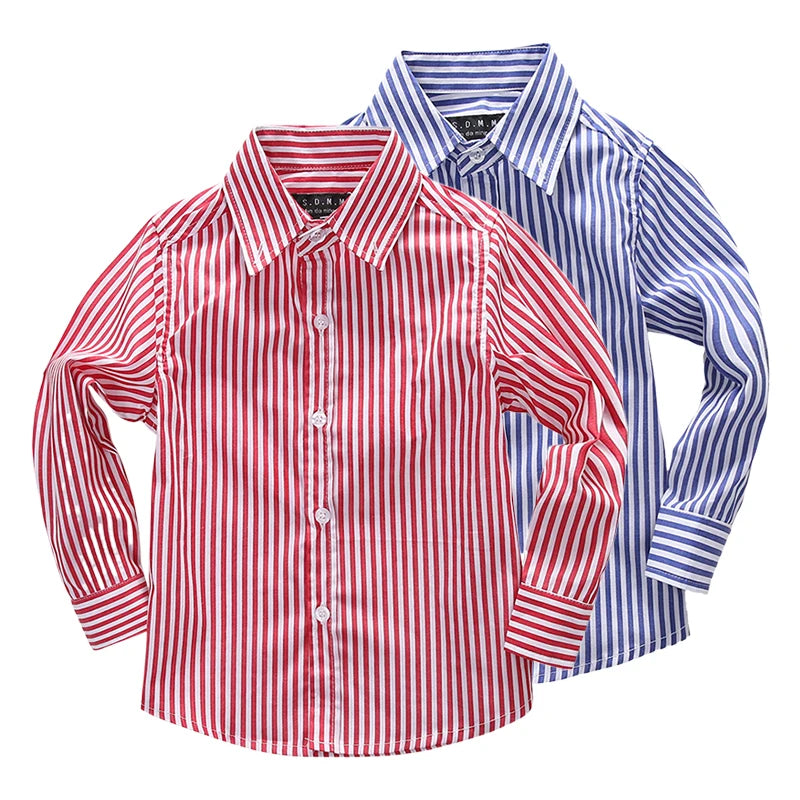 Jungen Kleidung Hemden Herbst Langarm Stickerei Kleines Pferd Muster Kinder Oberteile Geburtstagsparty Kinderhemd Schuluniform
