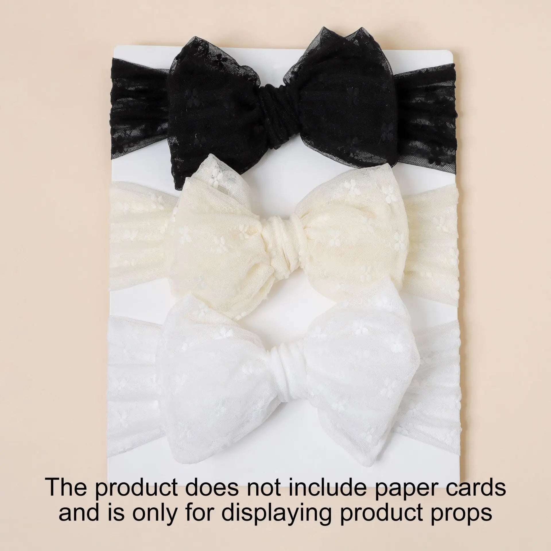 3pcs Baby Girl Headband Braised Mesh Double-layer Bow Headband Newborn Soft Turban Headwrap Baby Hair Accessories Kids Headwear