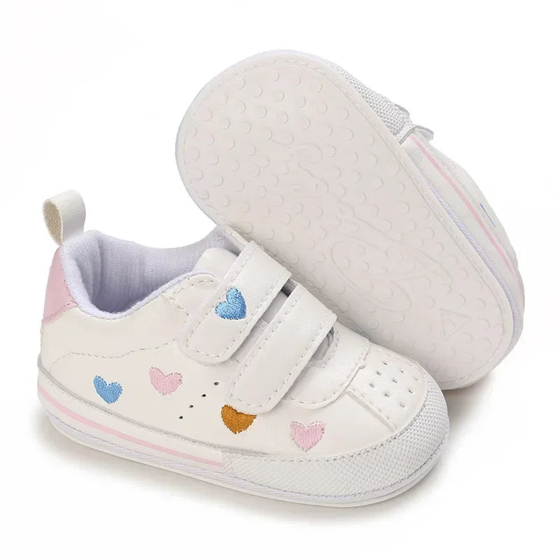 Zapatos de bebé de 0 a 1 año, suela de goma, para primavera y otoño, para niños y niñas, zapatillas de ocio para bebés que empiezan a caminar